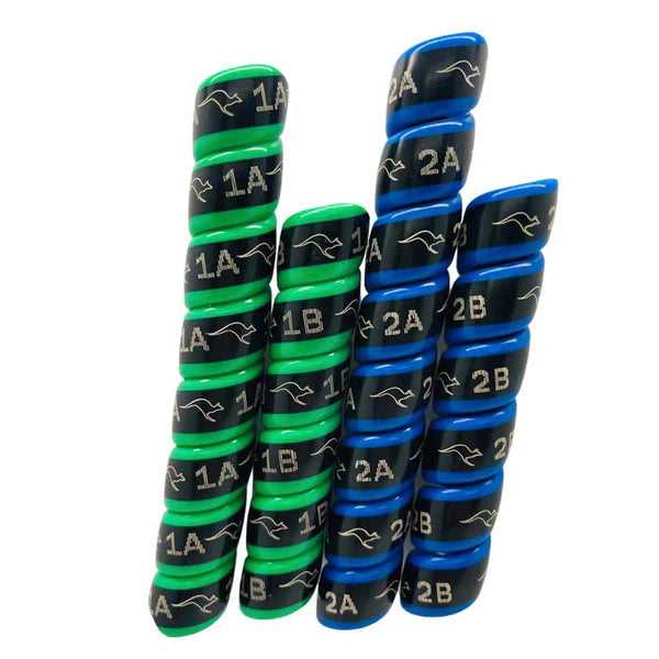 Outback Wrap Hydraulic Hose Markers: 2-Pair Green/Blue (Remotes 1-2, A and B)
