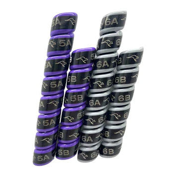 Outback Wrap Hydraulic Hose Markers: 2-Pair Purple/Grey (Remotes 5-6, A and B)